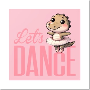 Let's dance - An alligator is dancing ballet Posters and Art